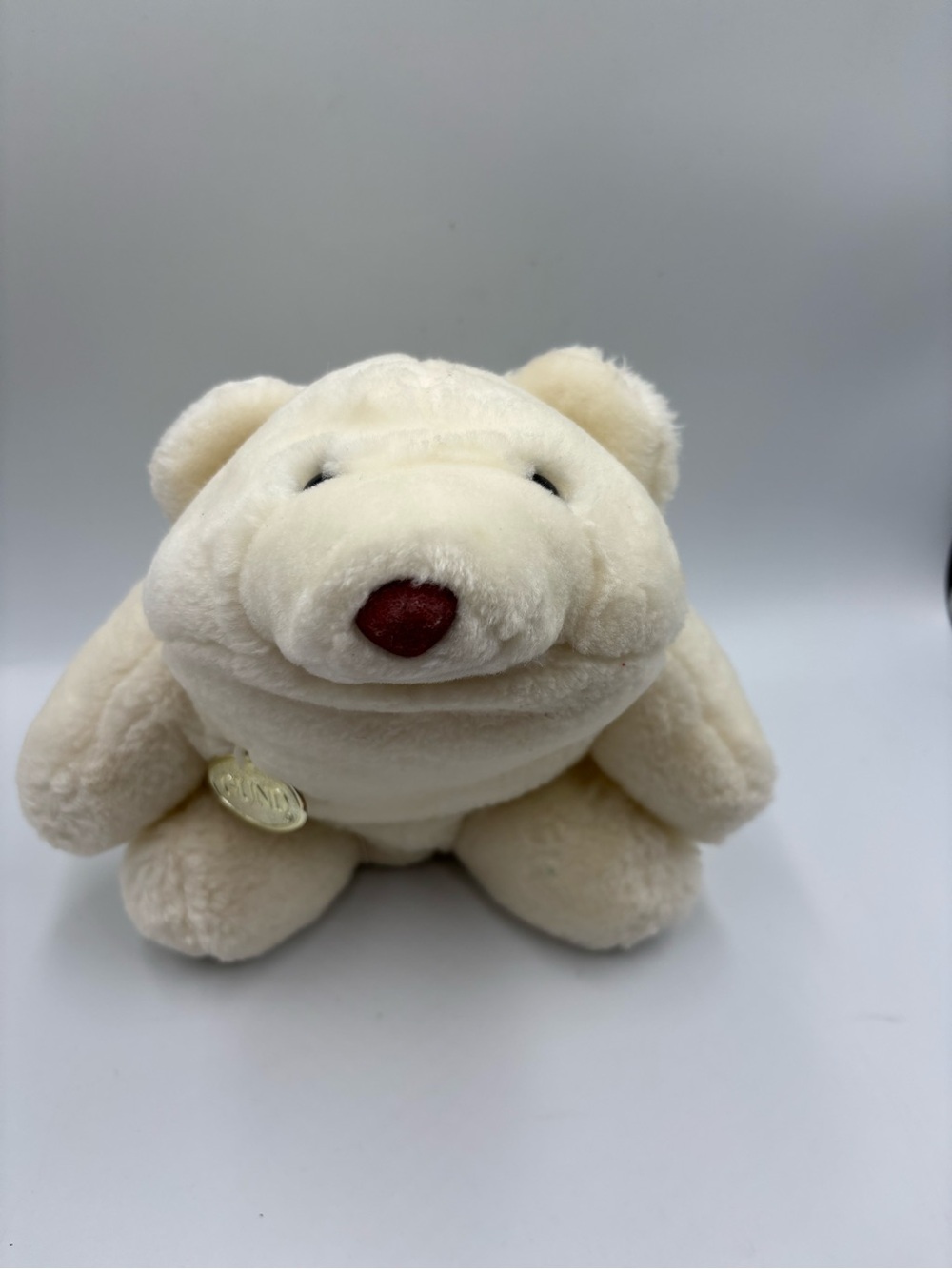 Vintage GUND 1980 “Snuffles” the White Bear 11” Plush Toy W Golden Tag
